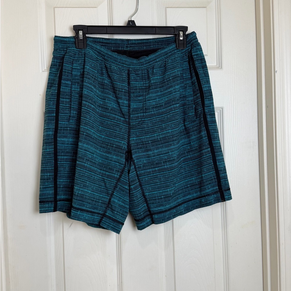 Lululemon run response heathered lined Shorts in a dark teal size L